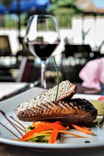 Assiette dressée Restaurant O'33 entre Narbonne et Béziers